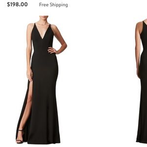 Dress the Population Iris Slit Crepe Dress